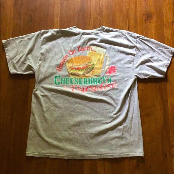 Vintage Cheeseburger in Paradise Gray Tee - Picture 1 of 7